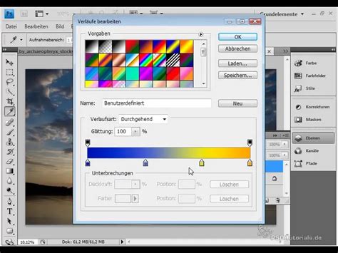 Színátmenettérkép példa Photoshopban