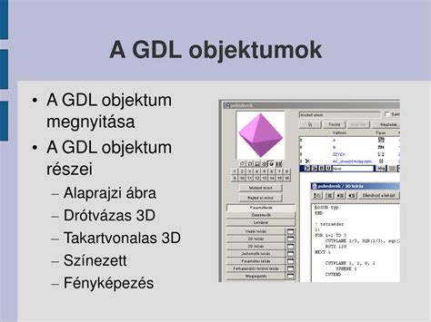 GDL objektum tulajdonságok beállítása
