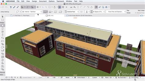 Archicad felületének képernyőképe
