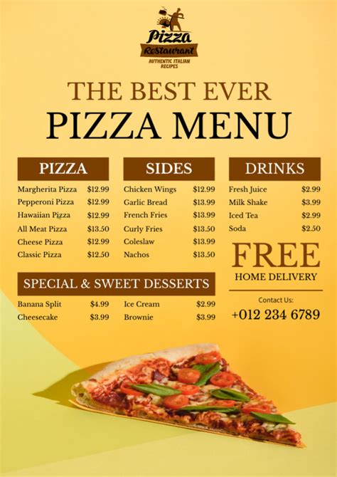 Pizza szelet PSD sablon
