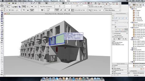 Archicad falnézet beállításai