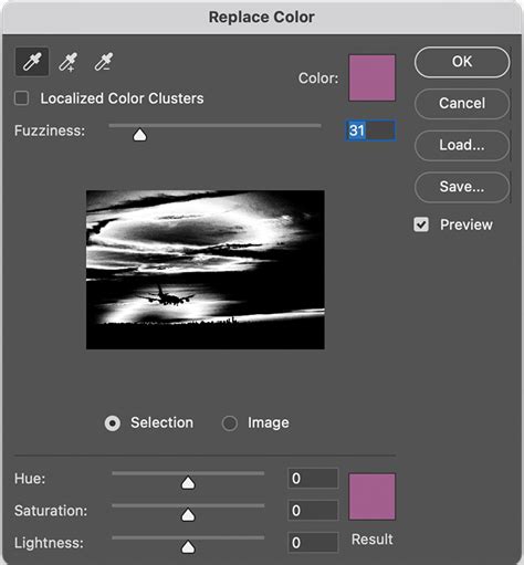 Replace Color ablak a Photoshopban
