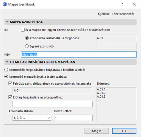 InDesign importálási beállítások párbeszédablak