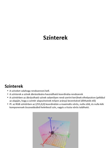Színterek összehasonlítása