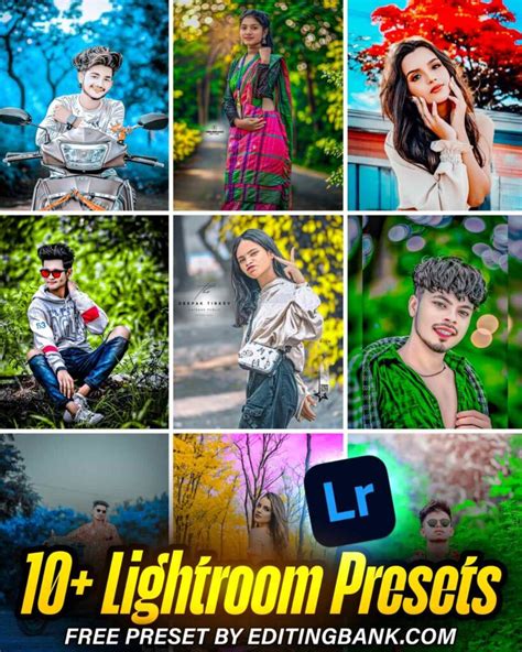 Lightroom felület presets opciókkal