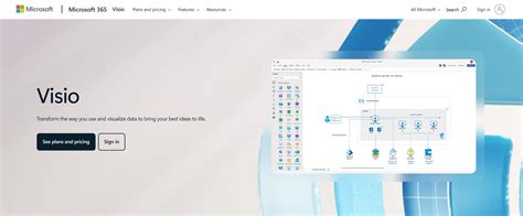 Microsoft Visio felület