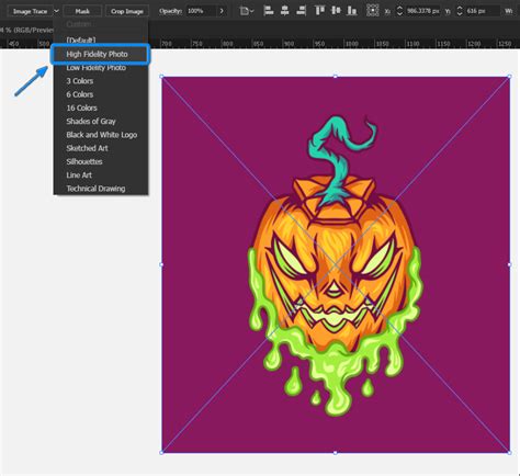 Illusztráció az Illustrator Warp eszközének használatáról szövegen