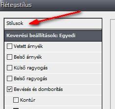 Kesz Photoshop stilusok alkalmazasa